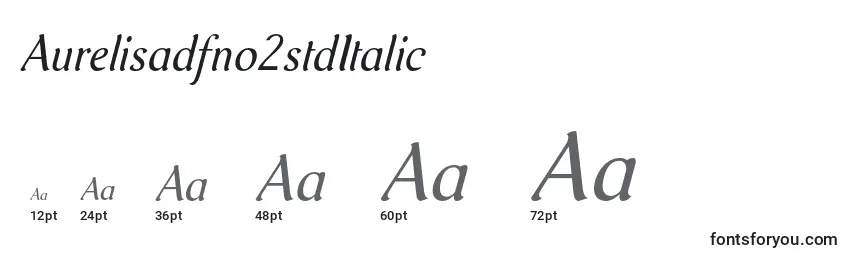 Aurelisadfno2stdItalic Font Sizes