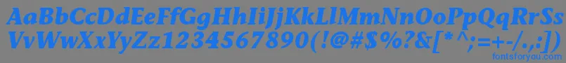 MesouranCasualBlackSsiBoldItalic Font – Blue Fonts on Gray Background