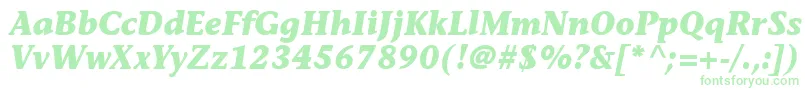 MesouranCasualBlackSsiBoldItalic Font – Green Fonts on White Background