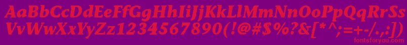 MesouranCasualBlackSsiBoldItalic Font – Red Fonts on Purple Background