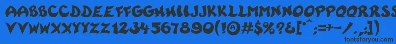 Rayman Font – Black Fonts on Blue Background