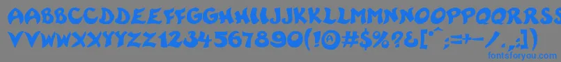 Rayman Font – Blue Fonts on Gray Background