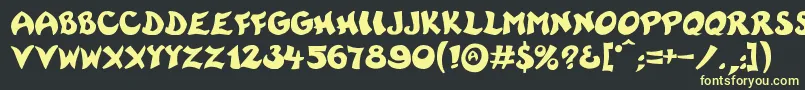 Rayman Font – Yellow Fonts on Black Background