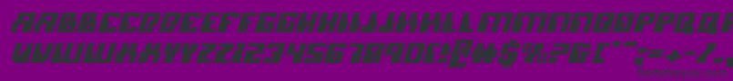 MicronianItalic Font – Black Fonts on Purple Background