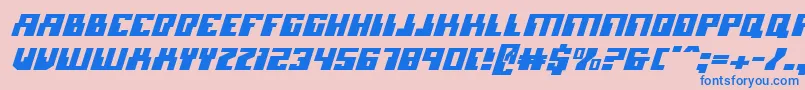 MicronianItalic Font – Blue Fonts on Pink Background