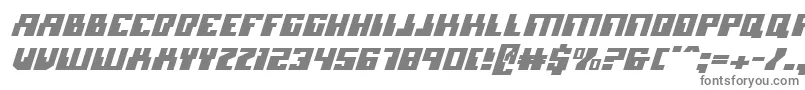 MicronianItalic Font – Gray Fonts on White Background