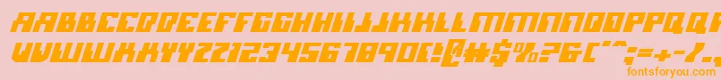 MicronianItalic Font – Orange Fonts on Pink Background