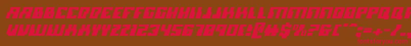 MicronianItalic Font – Red Fonts on Brown Background