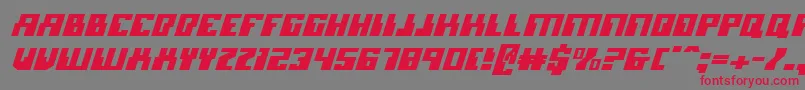 MicronianItalic Font – Red Fonts on Gray Background