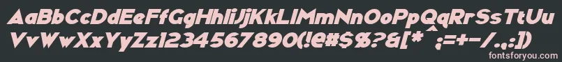 RavenwoodItalic Font – Pink Fonts on Black Background