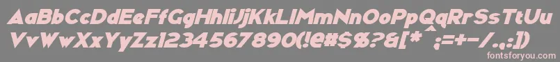 RavenwoodItalic Font – Pink Fonts on Gray Background