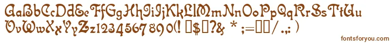 IslaBella-fontti – ruskeat fontit valkoisella taustalla