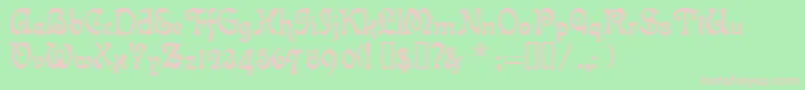 IslaBella Font – Pink Fonts on Green Background