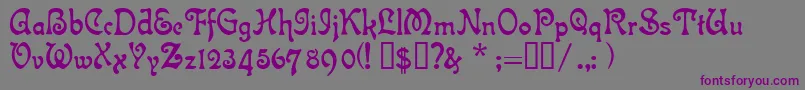 Шрифт IslaBella – фиолетовые шрифты на сером фоне