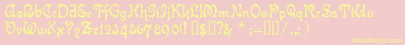 IslaBella Font – Yellow Fonts on Pink Background