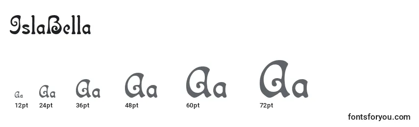 IslaBella Font Sizes