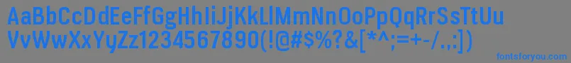 Шрифт VerioxsbRegular – синие шрифты на сером фоне