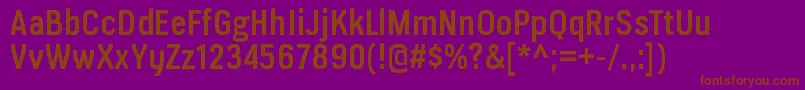 Шрифт VerioxsbRegular – коричневые шрифты на фиолетовом фоне