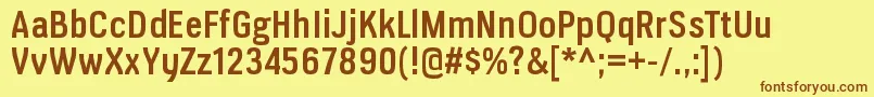 Шрифт VerioxsbRegular – коричневые шрифты на жёлтом фоне