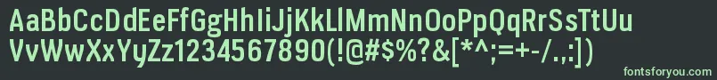 Fonte VerioxsbRegular – fontes verdes em um fundo preto