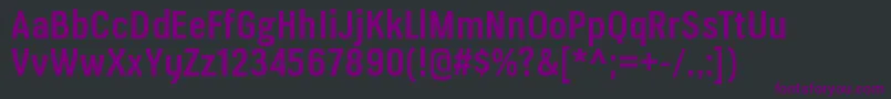 Fonte VerioxsbRegular – fontes roxas em um fundo preto