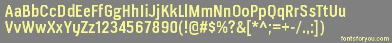 Шрифт VerioxsbRegular – жёлтые шрифты на сером фоне