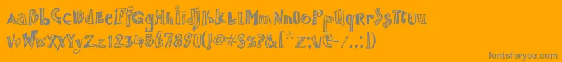 Weitere Informationen zur JambalayaItcTt-Schriftart JambalayaItcTt-Schriftart – Graue Schriften auf orangefarbenem Hintergrund