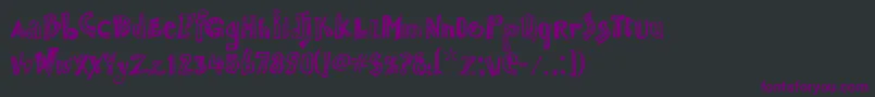 Шрифт JambalayaItcTt – фиолетовые шрифты на чёрном фоне