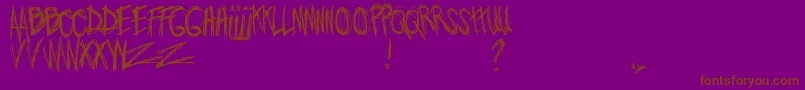 Saiba mais sobre a fonte JoWroteALovesong Fonte JoWroteALovesong – fontes marrons em um fundo roxo