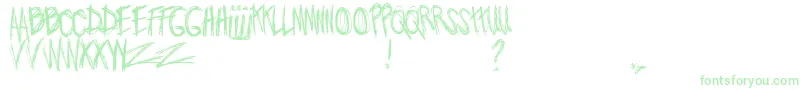 JoWroteALovesong Font – Green Fonts on White Background