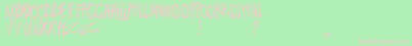 Saiba mais sobre a fonte JoWroteALovesong Fonte JoWroteALovesong – fontes rosa em um fundo verde