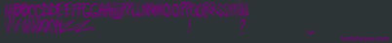 JoWroteALovesong-Schriftart – Violette Schriften auf schwarzem Hintergrund