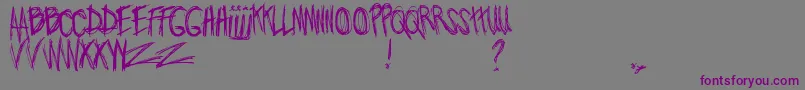 JoWroteALovesong Font – Purple Fonts on Gray Background