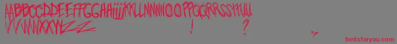 JoWroteALovesong Font – Red Fonts on Gray Background