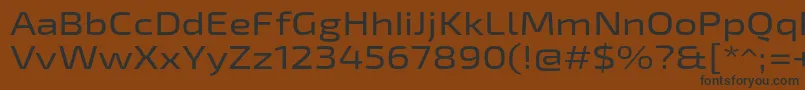 Exo2Mediumexpanded-Schriftart – Schwarze Schriften auf braunem Hintergrund