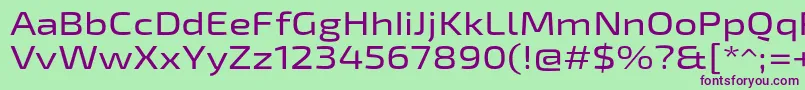 Exo2Mediumexpanded-fontti – violetit fontit vihreällä taustalla