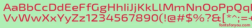 Exo2Mediumexpanded Font – Red Fonts on Green Background