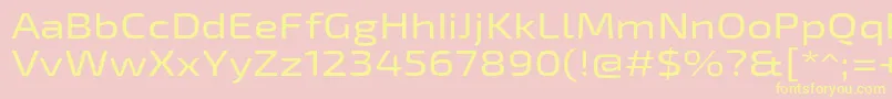 Exo2Mediumexpanded Font – Yellow Fonts on Pink Background