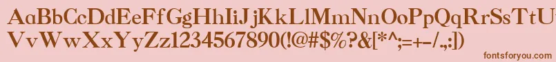 Police Caslon – polices brunes sur fond rose