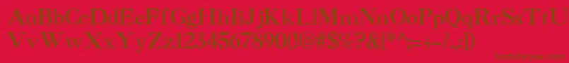 Caslon Font – Brown Fonts on Red Background