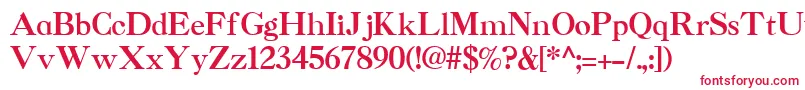 Caslon-fontti – punaiset fontit valkoisella taustalla
