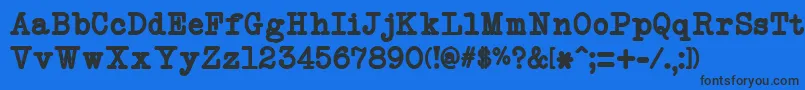 NeobulletinBold Font – Black Fonts on Blue Background