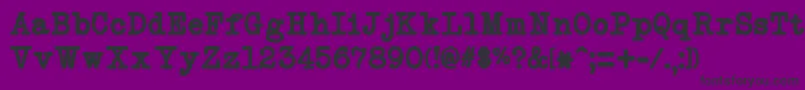 フォントNeobulletinBold – 紫の背景に黒い文字