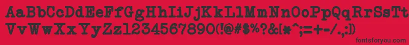 NeobulletinBold Font – Black Fonts on Red Background