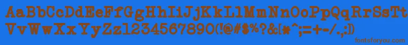 NeobulletinBold Font – Brown Fonts on Blue Background