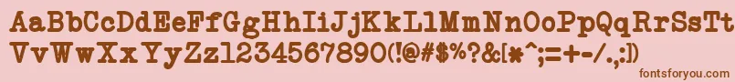 NeobulletinBold Font – Brown Fonts on Pink Background