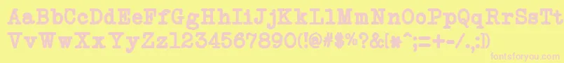 NeobulletinBold Font – Pink Fonts on Yellow Background