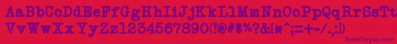 NeobulletinBold Font – Purple Fonts on Red Background