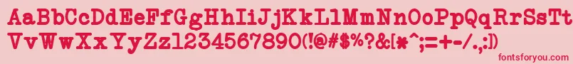 NeobulletinBold Font – Red Fonts on Pink Background