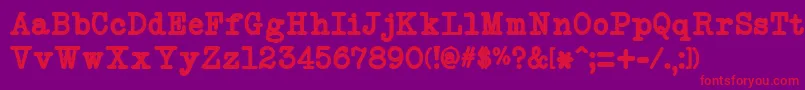 NeobulletinBold Font – Red Fonts on Purple Background